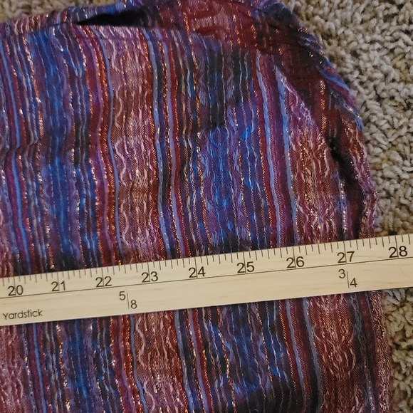 Pilcro Metallic Striped Oversized Buttondown Blouse in Plum, sz Small - Picture 14 of 15